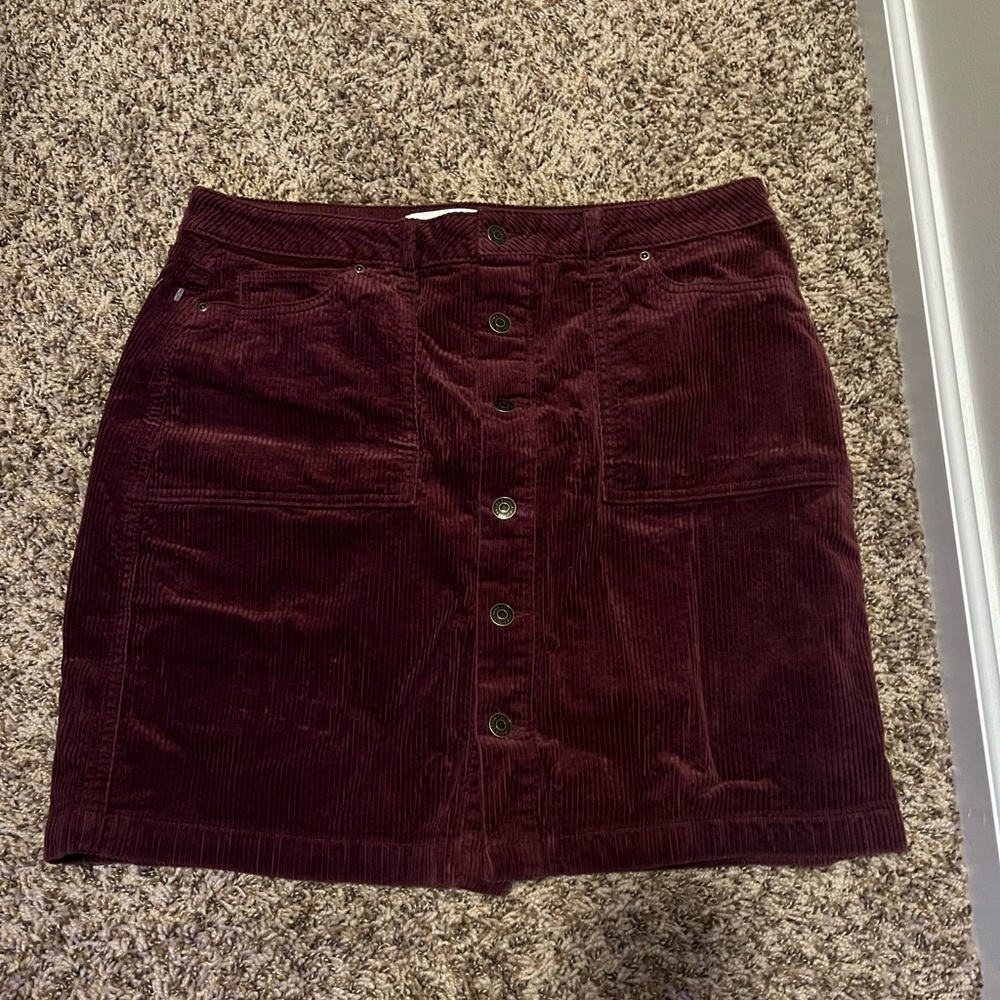 Sonoma Wine Red corduroy skirt